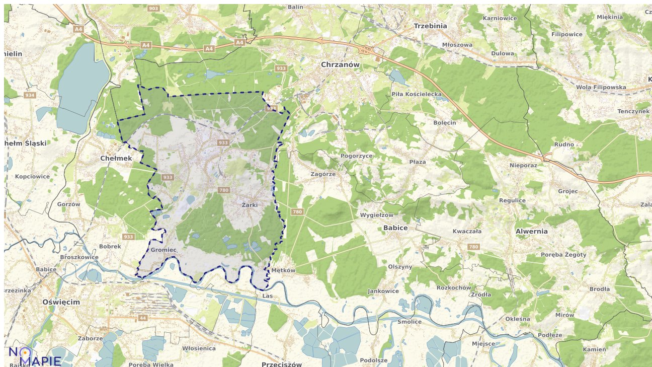 Mapa obszarów ochrony przyrody Libiąża